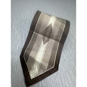 Versailles by Piattelli Men's Brown‎ Geometric Silk Tie Made in Italy